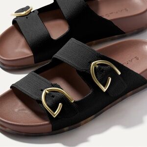 Rothy's Black Buckle Slides